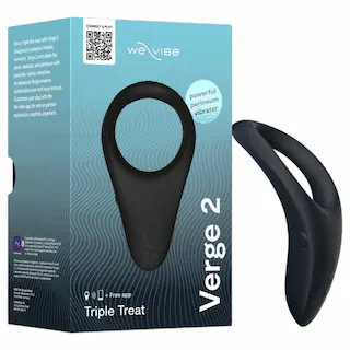 We-Vibe Verge 2 – Vibrační kroužek na penis ovládaný aplikací pro muže (černý)