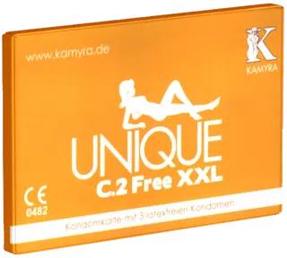 Kamyra Single: Unique C.2 Free XXL, 3 latex free condoms
