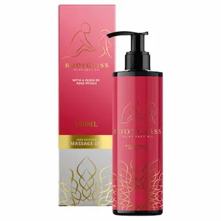 Silikonový masážní olej Rose Petals (150 ml)