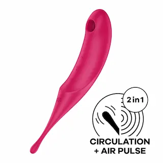 Vibrátor SATISFYER TWIRLING PRO červený