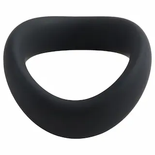 Pulselock Cocktura – kroucený silikonový kroužek na penis (černý) – 47,5 mm