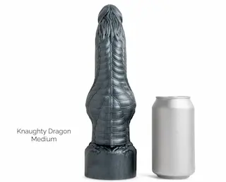 Mr. Hankey’s Toys Knaughty Dragon M, prémiové silikonové dildo s Vac-U-Lock 28 x 4–8 cm