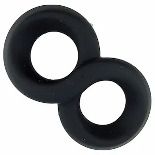Pulselock Taur – dvojitý kroužek na penis a varlata (černý) – 20 mm