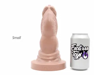 Erotixxx Toys Bulldog Pale Flesh 75% S, prémiové silikonové dildo s Vac-U-Lock 23 x 5–8,3 cm