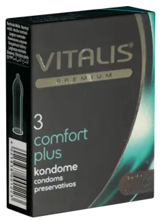 Vitalis Premium Single: Comfort Plus, 3 condoms with large head