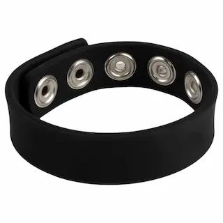 Pulselock Forge – nastavitelný silikonový erekční kroužek s drukem (černý) – 228 mm