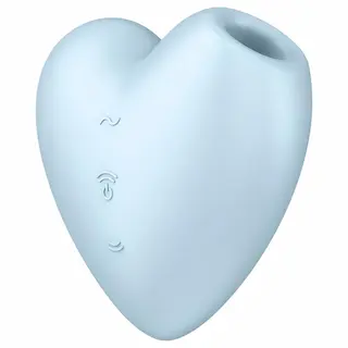 Satisfyer Cutie Heart – akumulátorový vzduchový stimulátor klitorisu (modrý)