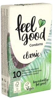 feelgood «classic» classic transparent, vegan condoms 10 pcs