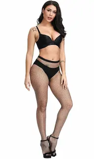 Fashion Fishnet Síťované punčocháče – středně velká oka