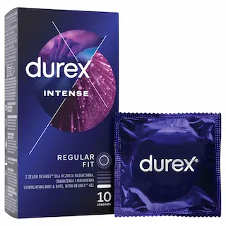 Durex Intense – vroubkovaný a tečkovaný kondom (10 ks)