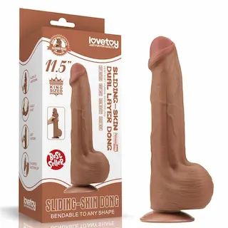 11.5“ Královský velikostní dvojitý vrstvový dildo hnědé barvy