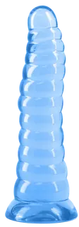 Gelové dildo s přísavkou Zenvy (19 cm), modré