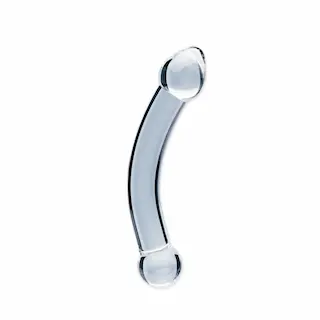 Clarity Celestial Purity, oboustranné dildo z borosilikátového skla 19,2 x 3,6 cm
