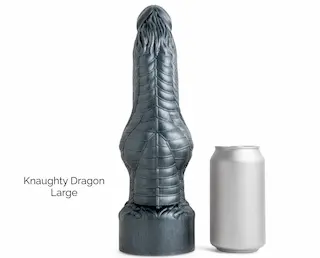 Mr. Hankey’s Toys Knaughty Dragon L, prémiové silikonové dildo s Vac-U-Lock 30 x 4,5–8,8 cm