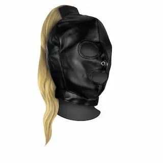 Maska s blond copem – černá
