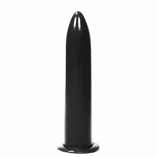 All Black AB06, černé vinylové dildo 19 x 3,5 cm