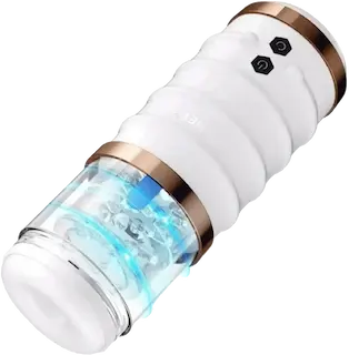 Honey Play Warrior Auto Thrusting Stroker Automatic Male Masturbator Bílý