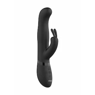 Izara – Rotující kuličkový Rabbit vibrátor – Černý