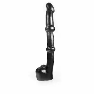Dark Crystal DC04, černé vinylové dildo 35 x 5,5 cm