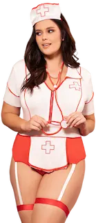 Plus size kostým Lovely Nurse, XL–XXL