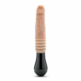 Dr. Skin Blush Silicone Dr. Knight Thrusting Gyrating Vibrating Dildo Beige