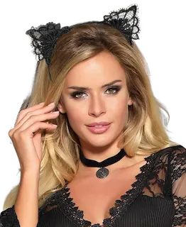 Black Cute Cat Ear Headband