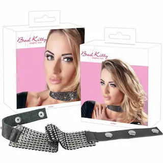 Choker s kamínky Bad Kitty