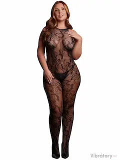 Síťovaný catsuit s krajkou Matilda, queen size