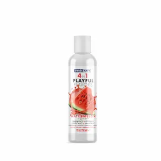 Swiss Navy 4 in 1 Playful Flavors – Lubricant with Watermelon Flavor – 1 fl oz / 29,5 ml