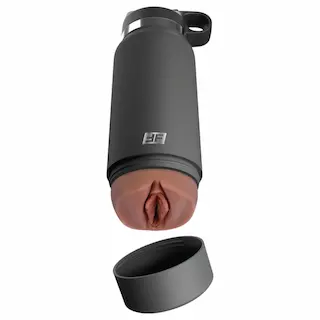 Fuck Flask Secret Delight – umělá vagína v lahvi (černo‑hnědá)