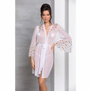 Lovelia Peignoir White, XXL–XXXL