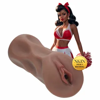 XKIN Cheerleader Cherry – realistická umělá vagína masturbátor (tmavý přírodní odstín)