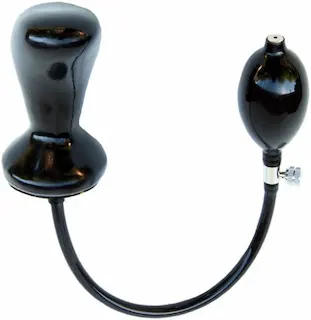 Mister B Inflatable Solid G Plug L, černý nafukovací anální kolík s pevným jádrem 11,3 x 6,1 cm
