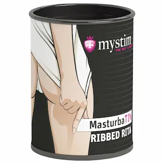 Mystim – masturbátor pro muže – vroubkovaný, lamely – bílý