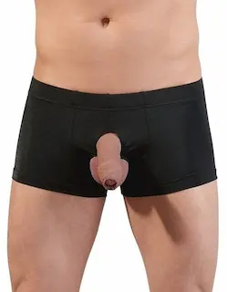Svenjoyment Pánské boxerky s otvory vpředu – černé