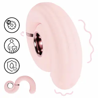 Loveline Perles – vibrátor na G-bod s perličkami – silikon růžový