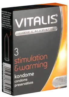 Vitalis Premium Single: Stimulation & Warming, 3 condoms