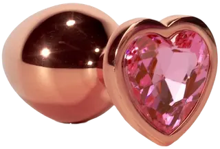 X-MEN Secret Shine Metal Butt Plug Rose Gold Heart S