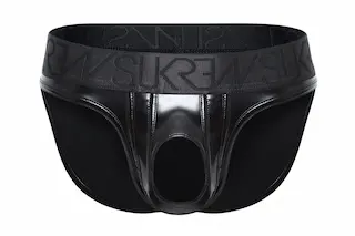 Slipy Sukrew Wet Look U-Style Brief Fetish Black