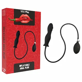 Erospace Wild Play – nafukovací anální kolík (černý)