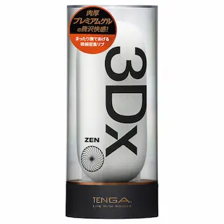 TENGA 3Dx Zen – 3D vzorovaný masturbátor (bílý)