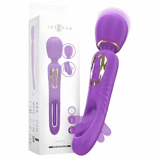 Intense Christy – vibrační stimulátor s pohyblivým jazýčkem – fialový