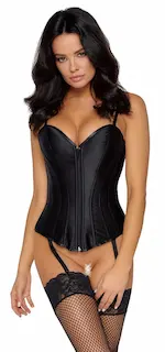Cottelli Matt Satin Corset 2611465 Black L