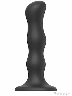 Dildo s přísavkou a pohyblivými kuličkami Strap-On-Me Geisha Balls Black