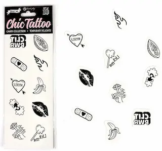 Chic Tattoo SET of 10 TEMPORARY TATTOOS – CANDY COLLECTION