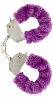 ToyJoy Furry Fun Cuffs plyšová erotická pouta, fialová