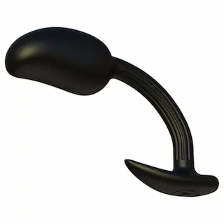 Kangvo – magnetický prostatický masážní anální kolík s kuličkovým válečkem (černý)
