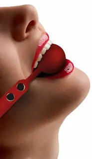 Ouch! by Shots Silicone Ball Gag, Red