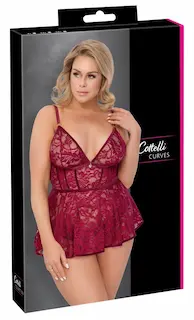 Babydoll červená, XXXL