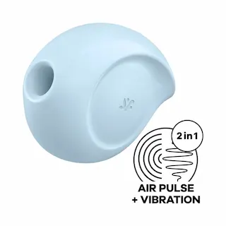 Stimulátor klitorisu Satisfyer Sugar Rush Blue, bezdotykový stimulátor klitorisu s vibracemi